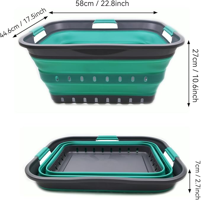 SAMMART 42L Collapsible Plastic Laundry Basket - Image 3