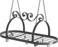 33" Pots and Pans Hanging Rack, Heavy-duty Metal Pan Rack Hanger Organizer by TICKCACY-EnrichYourLife