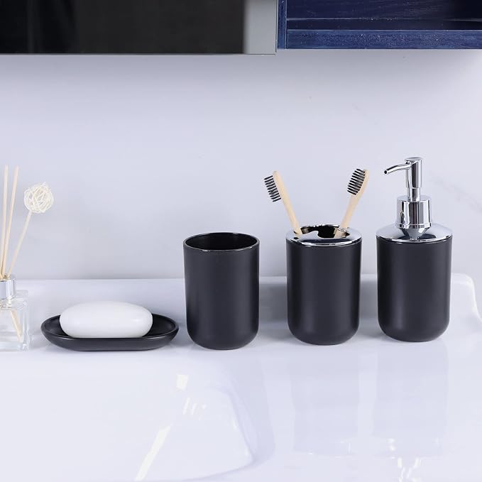 IMAVO Bathroom Accessories Set, 7 Pieces Bathroom Accessory Set, Toilet Brush - Image 2