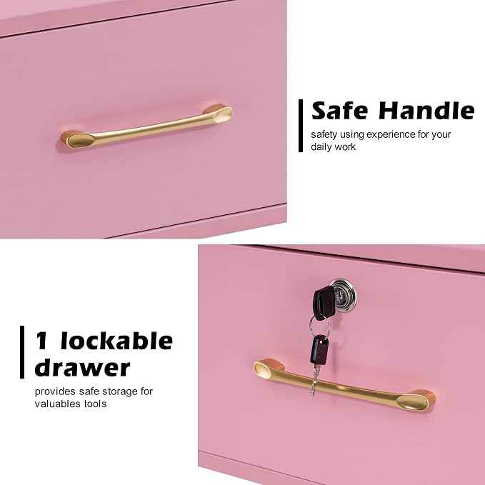 BarberPub Beauty Locking Wall Mount Styling Station, Barber Salon Station - Image 8