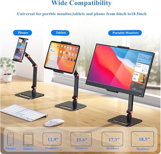Portable Monitor Holder for 6-18.5 Inch Screen Desktop Expandable Monitor Stand - Image 6