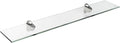 Spancraft Glass H-6x33-Brushed Steel Heron Glass Shelf, Brushed Steel by Spancraft