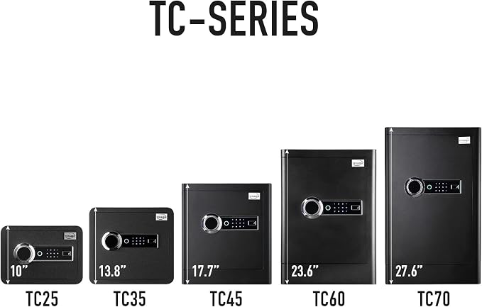 Tenamic Biometric Fingerprint Safe Box 1.41 Cuft Security Box - Image 7
