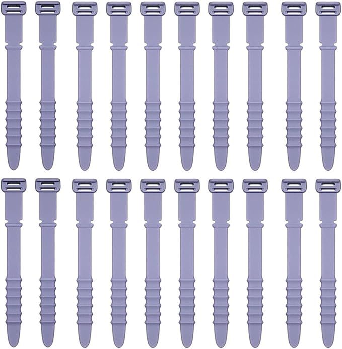 Reusable Silicone Zip Ties Cord Organizer: Silicone Cable Ties Straps - Image 7