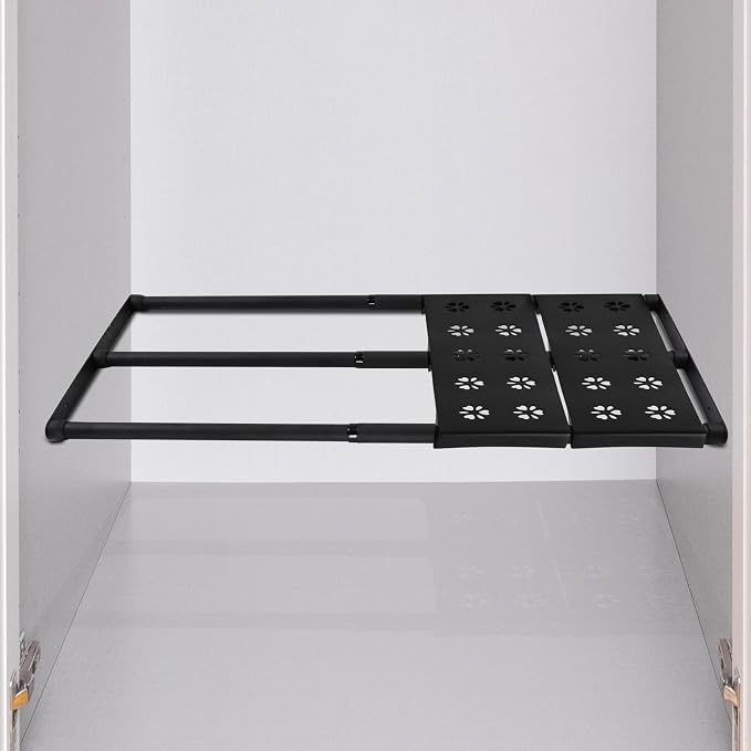 Expandable Closet Shelf, 16-67 Inches Metal Closet Rod Organizers and Storage - Image 9
