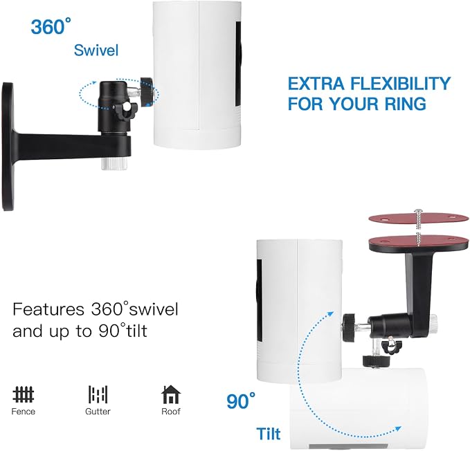 ALERTCAM 2Pack Adjustable Security Wall Mount Bracket - Image 4