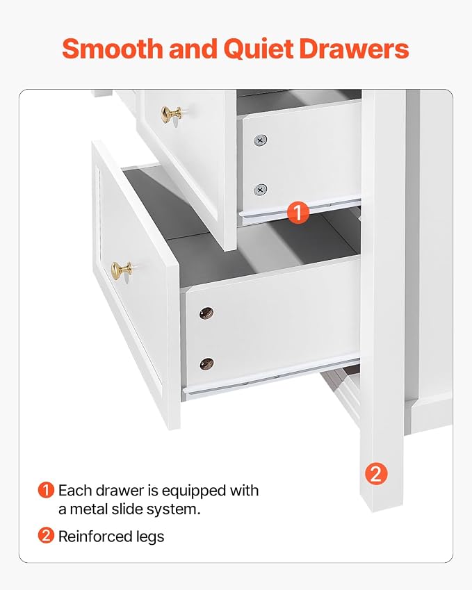 VEVOR 9 Drawer Dresser, Wooden Chest of Drawers - Image 6