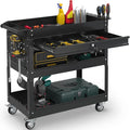 3-Tier Rolling Utility Cart, Metal Heavy Duty Utility Cart on Wheels by WanmwillToolOrganizer