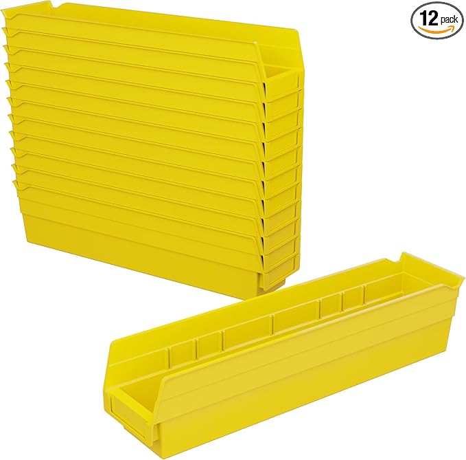 Akro-Mils 30128 Plastic Shelf Bins, Heavy Duty Storage Bins by Akro-Mils