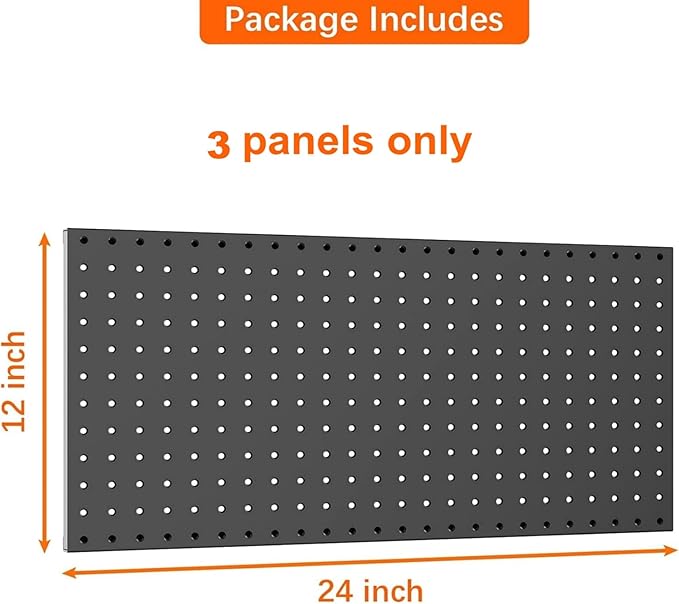 WALMANN Metal Pegboard Panels for Wall Garage Tools Storage Pegboard for Garage - Image 3