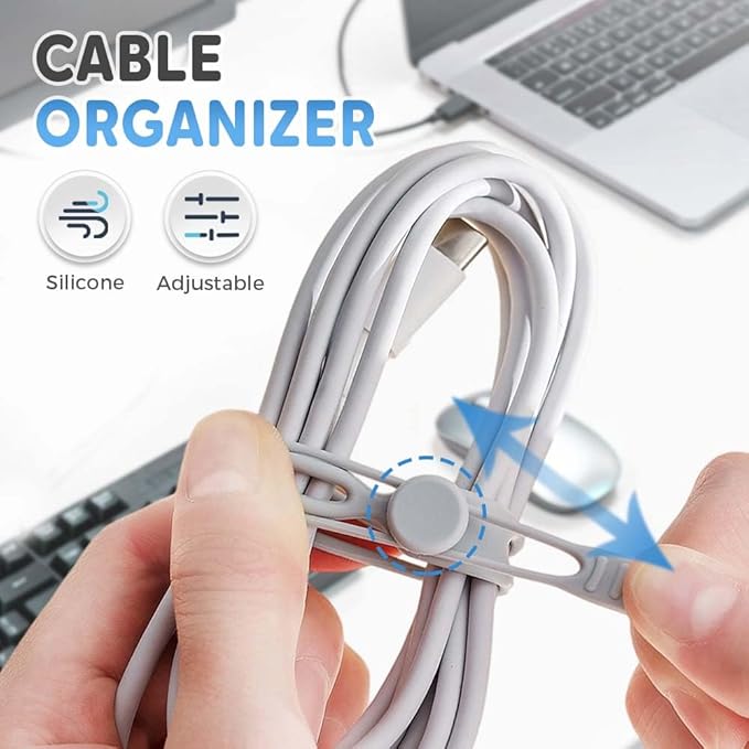 Data Cable Organizer, Reusable Cable Management Organizers - Image 2