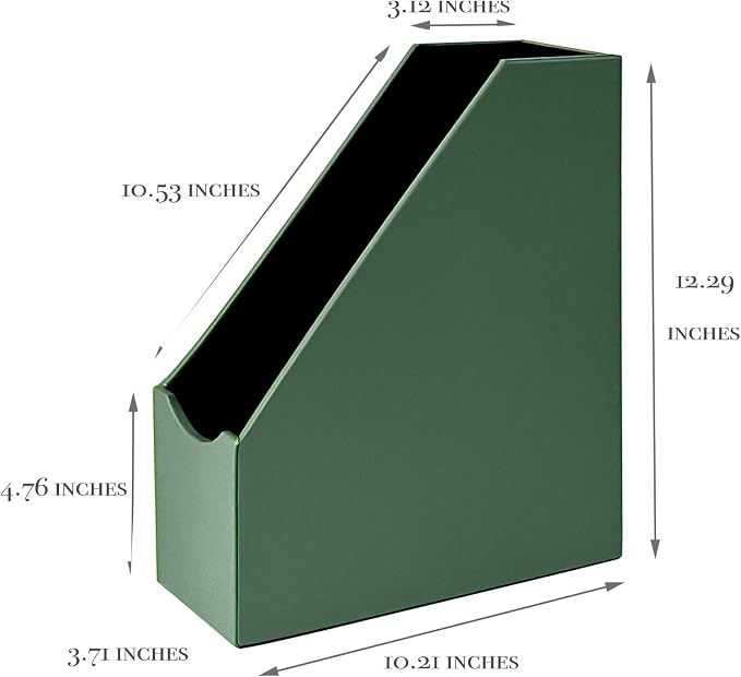 UnionBasic Magazine File Holder, Leatherette Desktop Document Organizer - Image 6