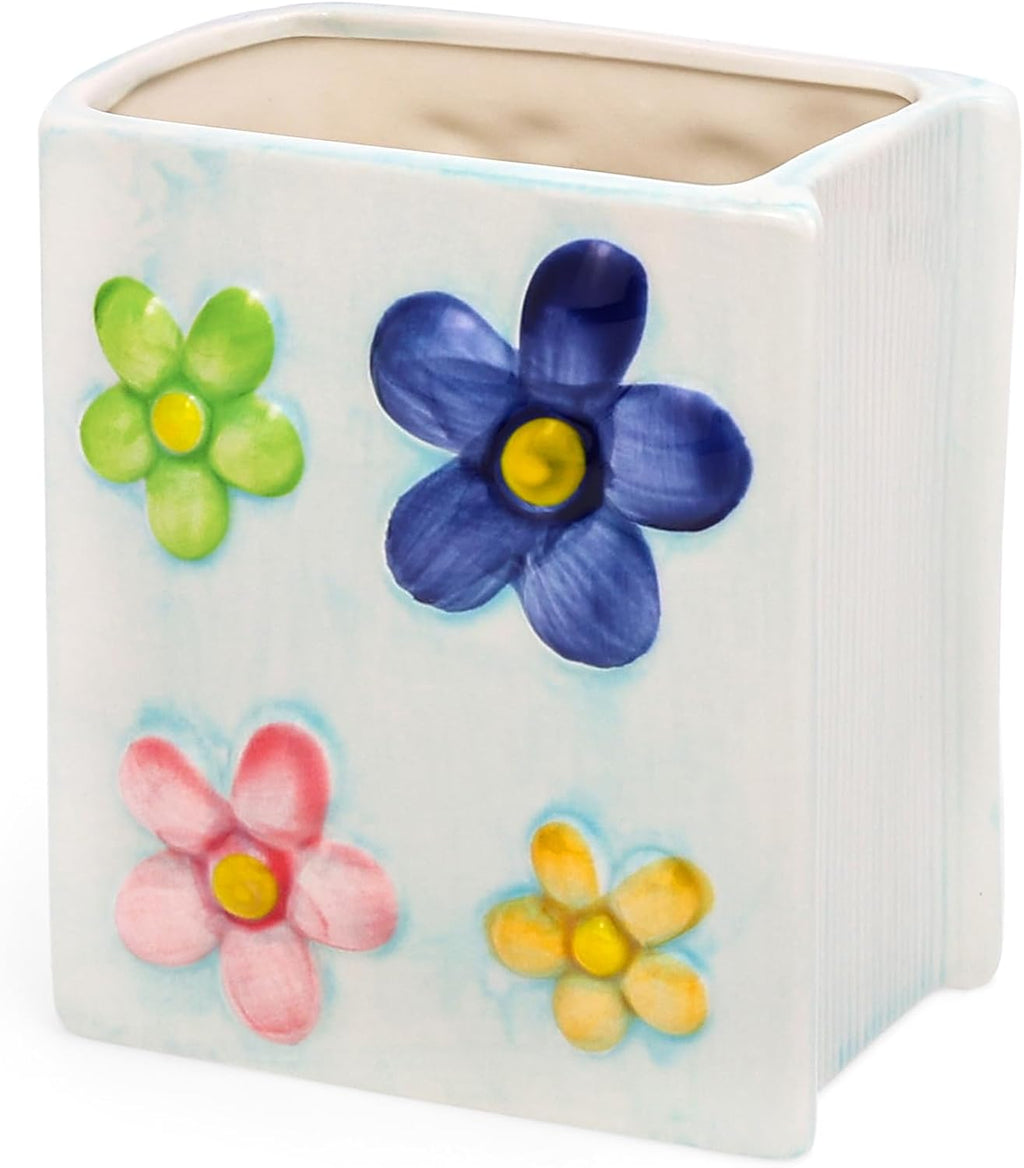 Book Vase Flower Pencil Cup Pen Holder For Office Desk Decorative