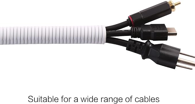 Alex Tech 50ft - 1 inch Split Wire Loom Tubing - White - Image 4