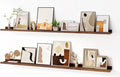 Floating Picture Ledge Shelves for Wall Set of 2, 55 Inches Picture Shelf by FunMemories
