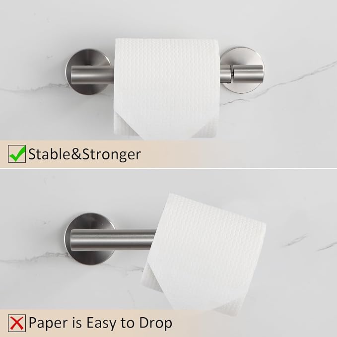 BGL Toilet Paper Holder Brushed Nickel Wall Mount, Brush Nickel Bathroom Toilet - Image 5