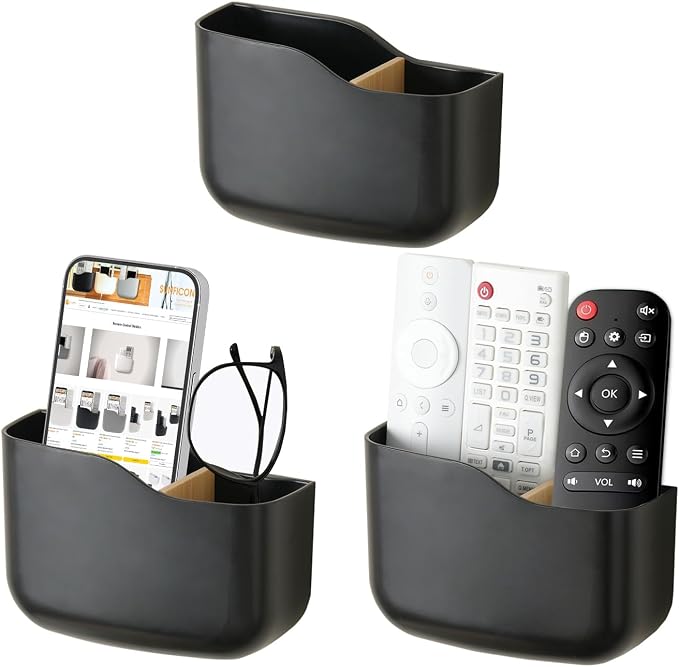 SUNFICON Wall Mount Remote Control Holders 3 Pack Adhesive Media Player by SUNFICON