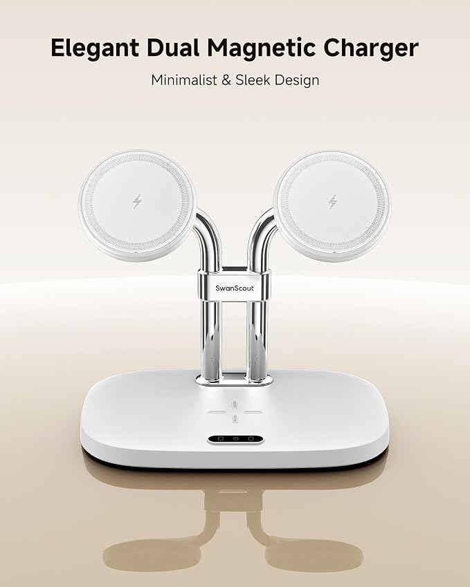 SwanScout Wireless Charger for iPhone Air/17, SwanScout 706M, Dual Magnetic - Image 6
