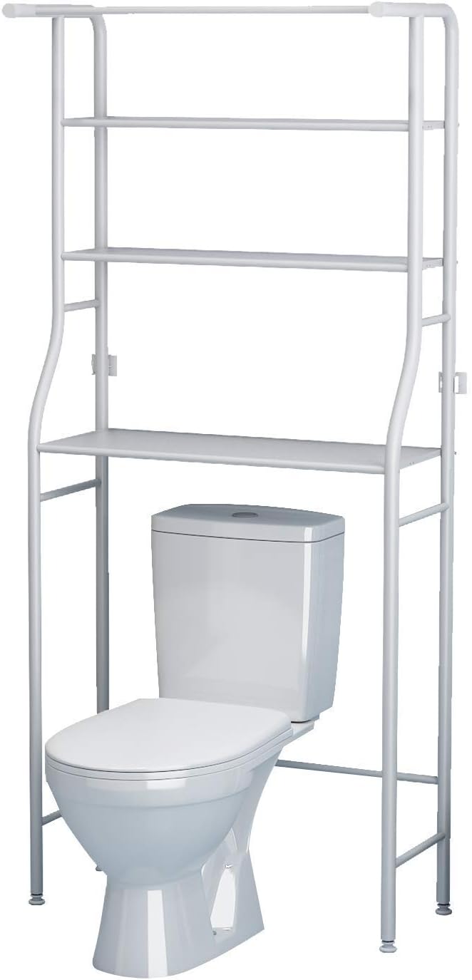 UDEAR 3-Tier Over The Toilet Rack, Bathroom Shelf Space Saver, Corner Stand - Image 4