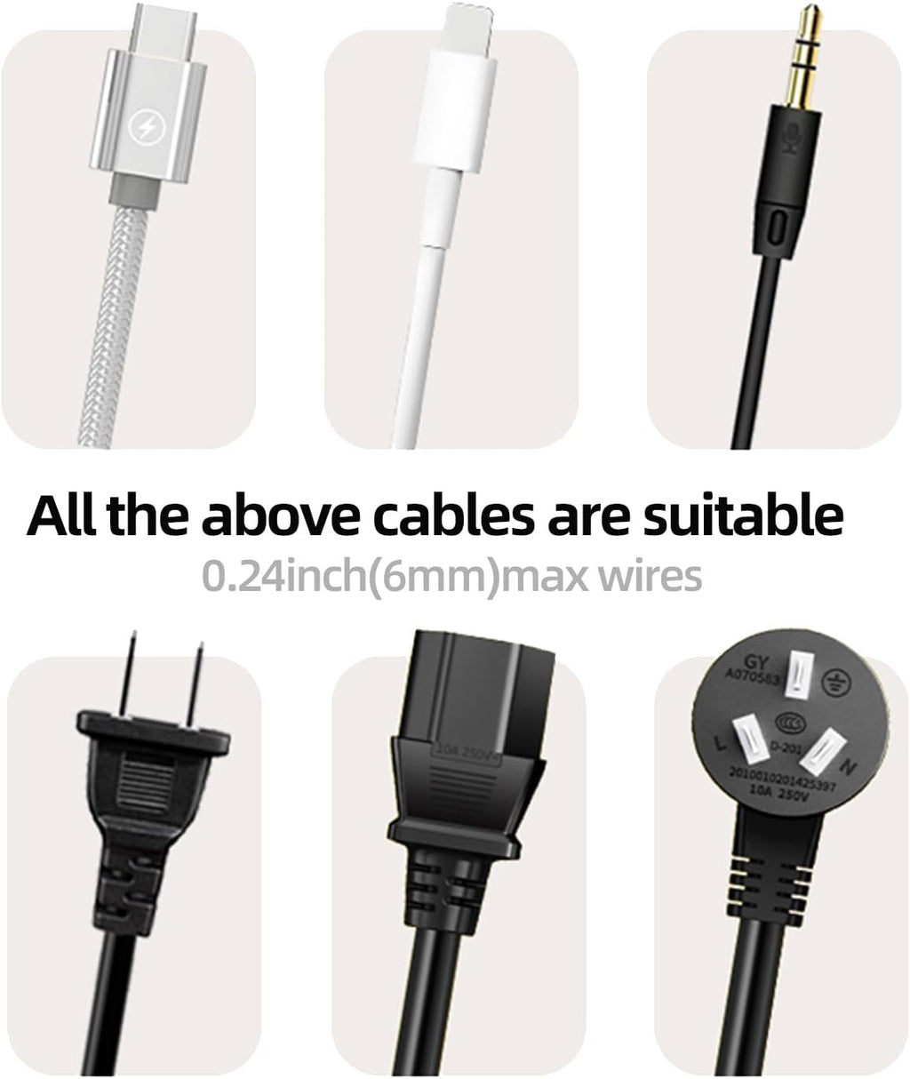 11PCS Cable Management Cord Holder Organizer, Magnetic Cable Clips