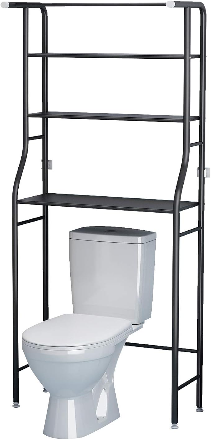 UDEAR 3-Tier Over The Toilet Rack, Bathroom Shelf Space Saver, Corner Stand - Image 4