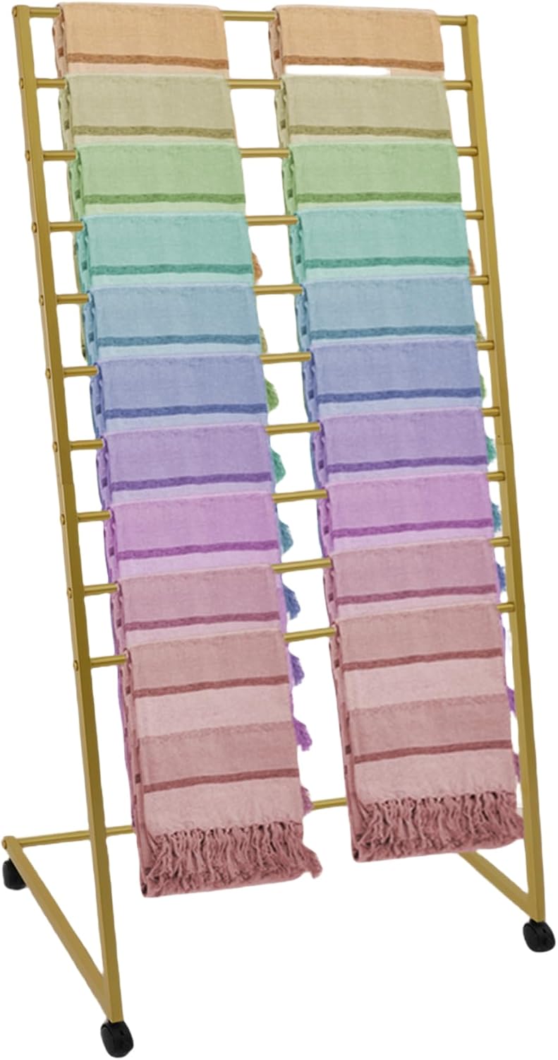 Scarf Organizer, Scarf Display Stand, 10 Tier Metal Scarf Holder