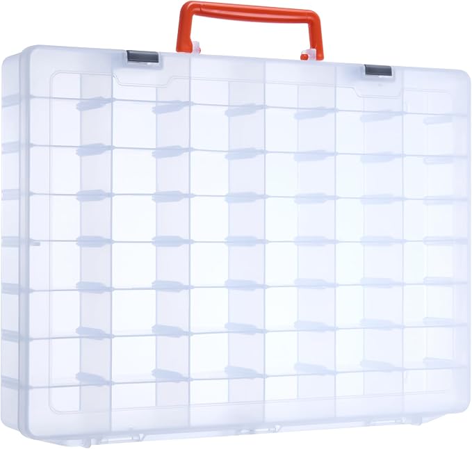 Mini Toy Organizer Box – 48 Compartment Storage Case by Aisle3Essentials
