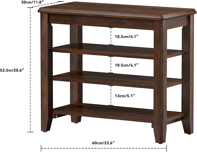 Shoe Bench Storage Rubberwood, Entryway Bench - Image 3