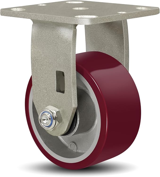 SY America 4" X 2" Casters Wheels, Heavy Duty Industrial Casters，Polyurethane by SYAmericaIndustrialCasters