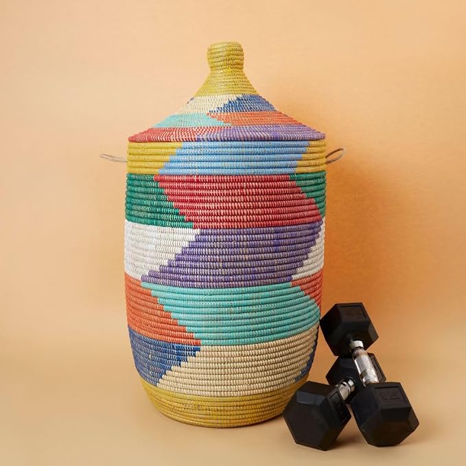 Tall Large Decorative Wicker Storage Basket by Senegalo