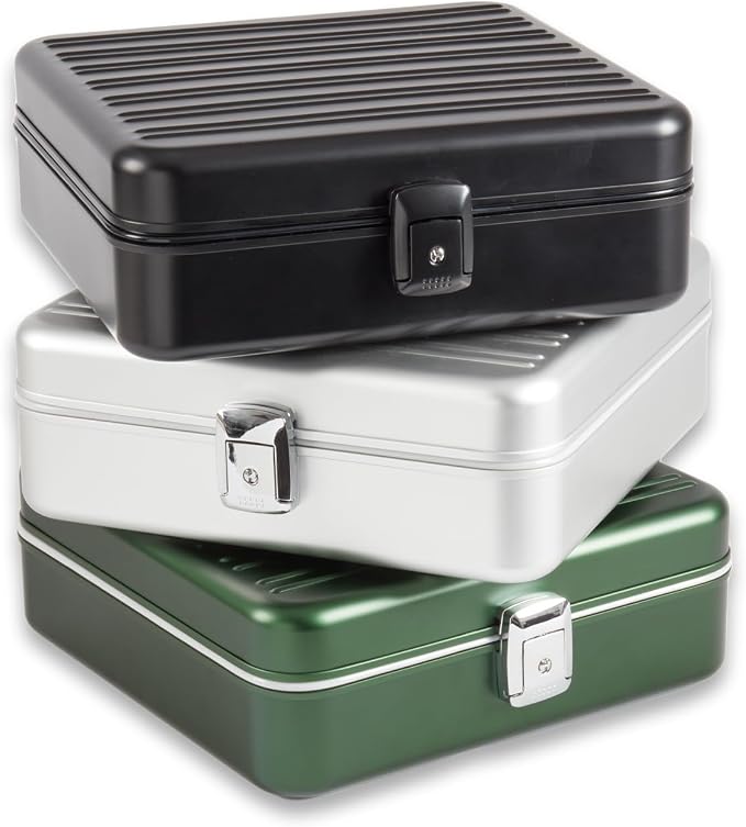 Bey-Berk Personalized Prague Aluminum 9-Slot Watch Case, Locking Travel Metal - Image 7