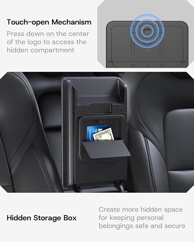 Center Console Organizer Tray for Tesla Model 3 Highland Accessories Hidden - Image 5