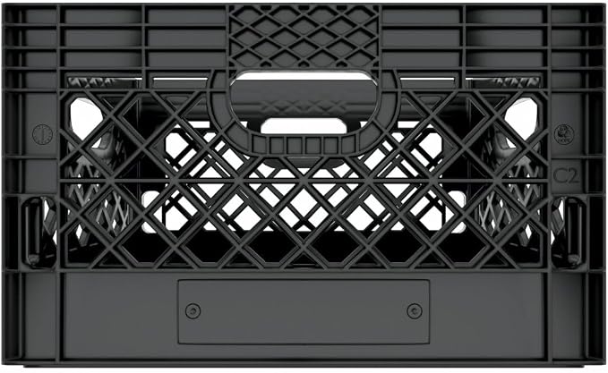 Heavy Duty Plastic Storage Milk Crates, Stackable Utility Organizer Bins - Image 5