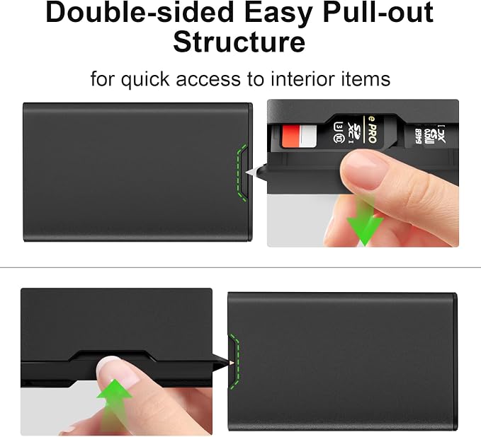 BUDI Pop-up Design Memory Card Case Crush & Shockproof Memory Card Wallet - Image 7
