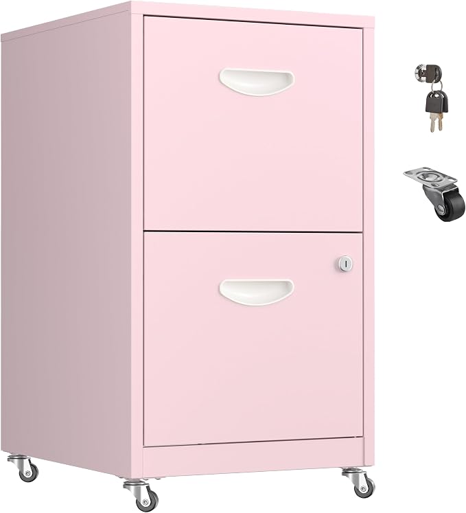 2 Drawer Mobile File Cabinet by MetalMax