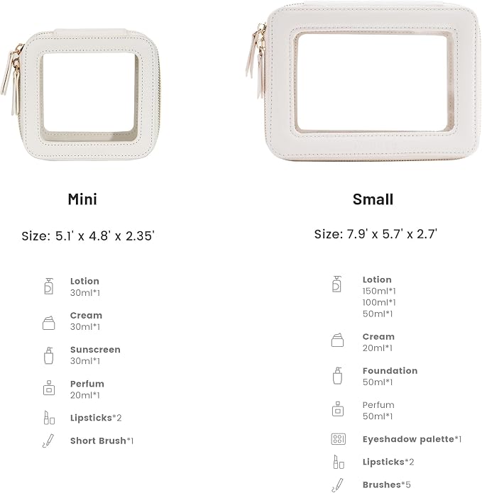 Aveniee Clear Makeup Bag Set - Image 2