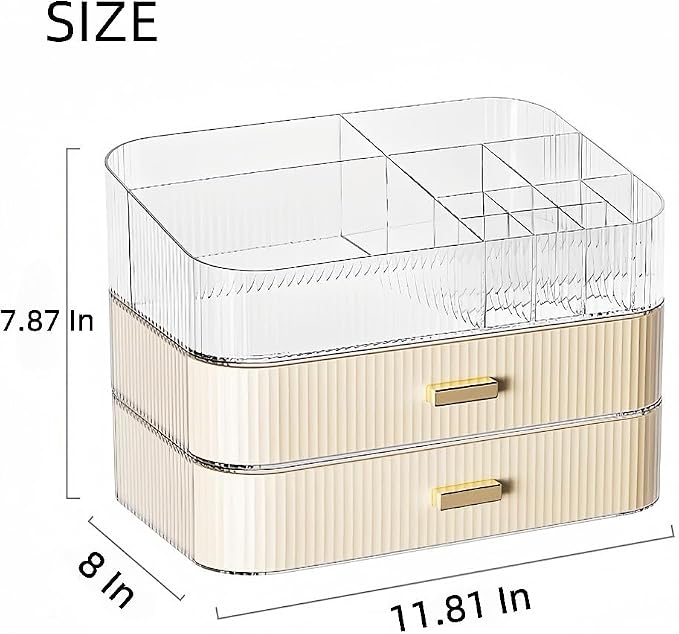 Makeup Organizer with Drawers Stackable Skincare Cosmetic Makeup organization - Image 6
