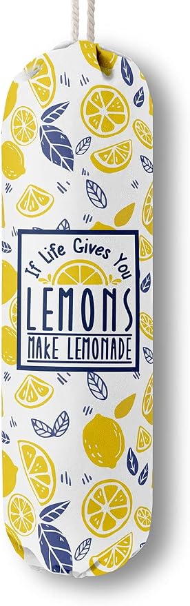 If Life Gives You Lemons Make Lemonade, Kitchen Grocery Bags Holder Container by HiLus