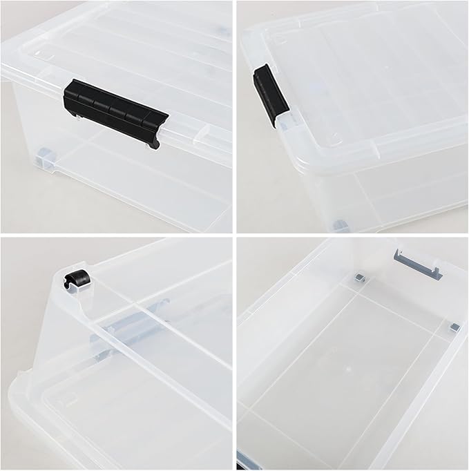 Gloreen 25 Quart Plastic Underbed Storage Container - Image 2