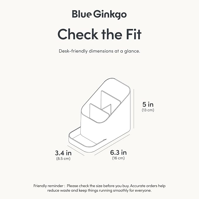 BLUE GINKGO Desk Holder – Korean-Made Office Organizer - Image 3