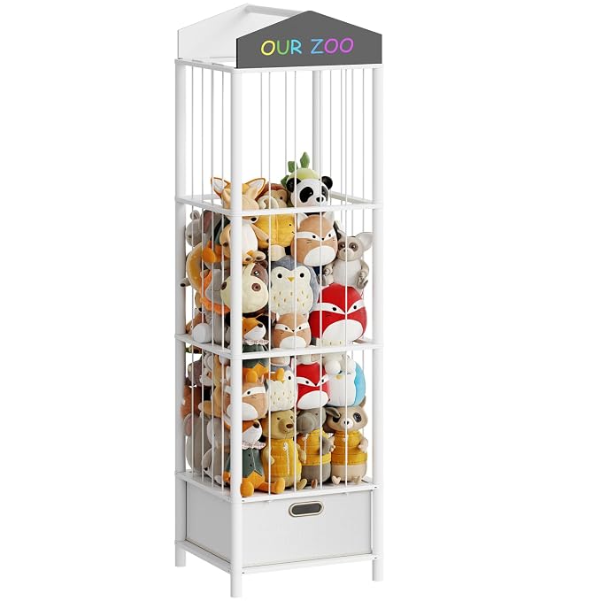 HOOBRO Stuffed Animal Storage & Organizer, Bamboo Stuffed Animal Holder by HOOBRO