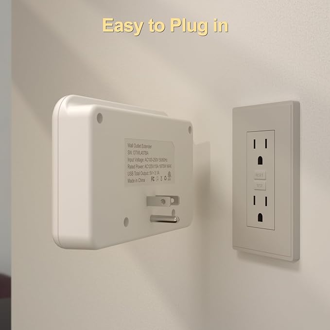Overtop Wall Outlet Extender Surge Protector - Image 6