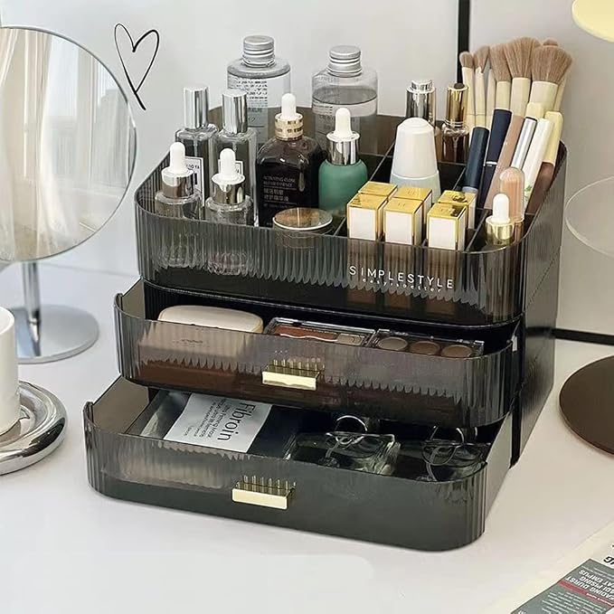 MIUOPUR Makeup Organizer with Stackable Drawers, Bathroom Vanity Organizers and - Image 7