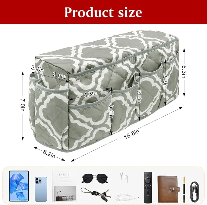 Remote Control Holder, Non Slip Bedside Armchair Caddy, Recliner Arm Caddy - Image 2