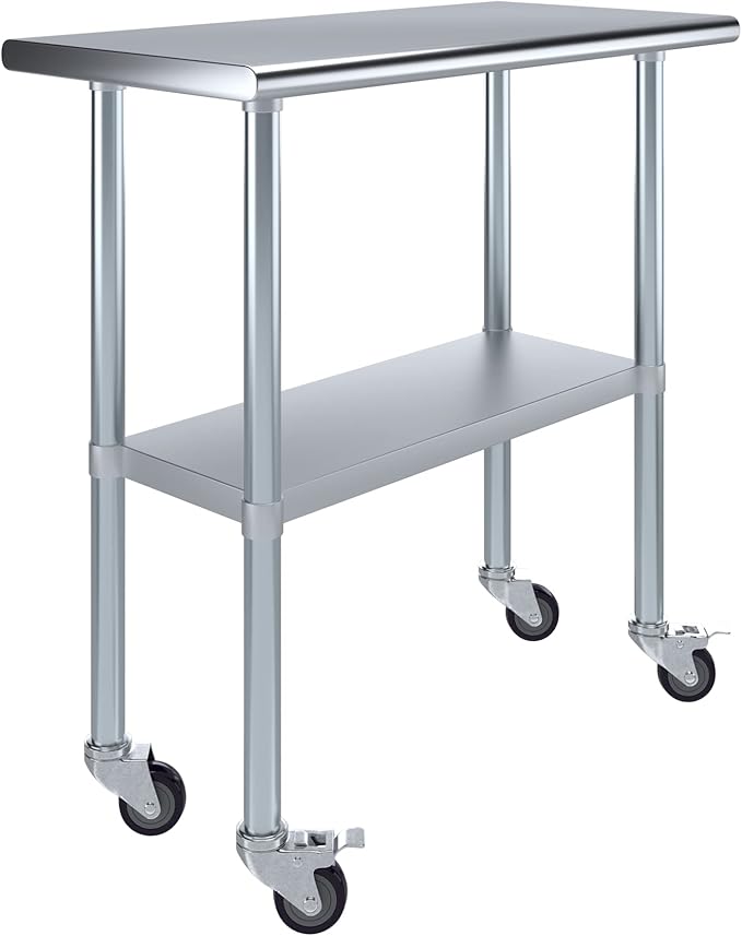 AmGood 18" x 36" Stainless Steel Work Table by AmGood