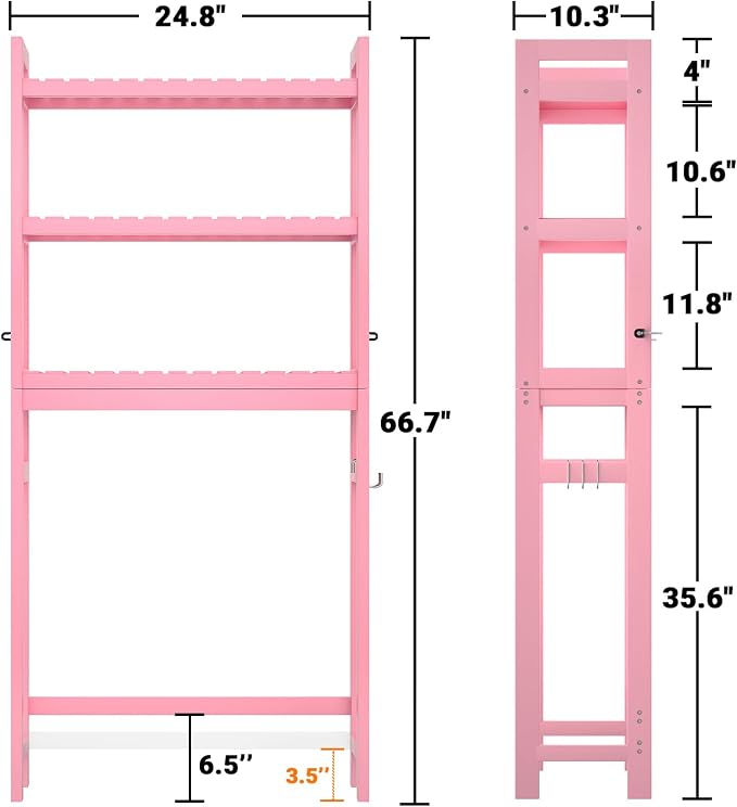 Homykic Bamboo Over The Toilet Storage Shelves, 3-Tier Above Toilet Storage - Image 3