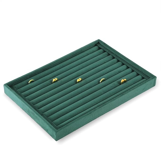 Ring Tray, Velvet Jewelry Trays, Premium Ring Display Case, Luxury Stud Earring by Yinbeini