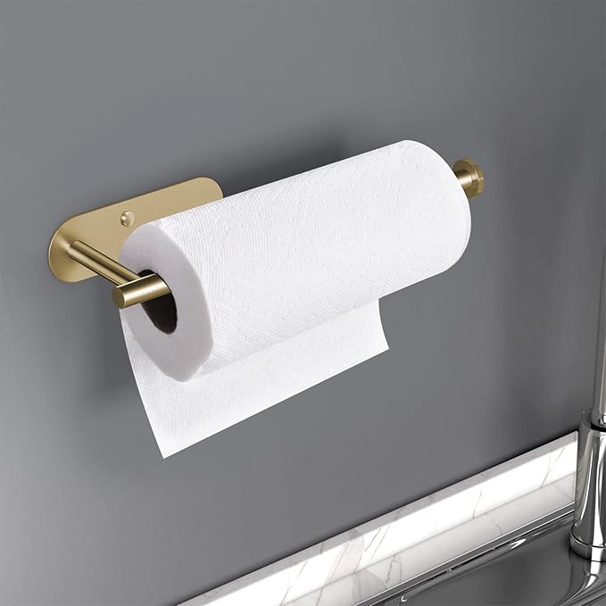 HUFEEOH Adhesive Paper Towel Holder Under Cabinet Wall Mount - Image 5