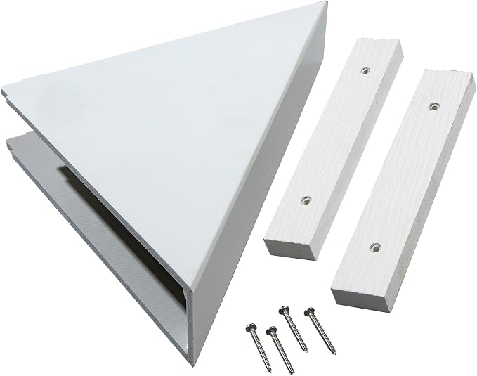 Palisade Vinyl Waterproof Corner Shower Shelf in Dusty Pearl by PalisadeWallTilesandPlanks