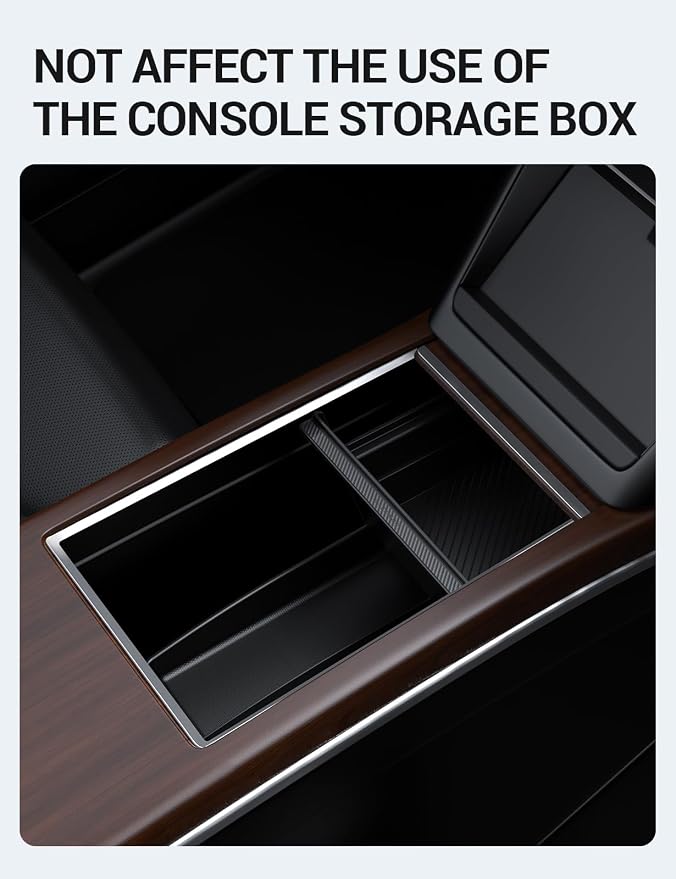 BASENOR 2022-2026 Tesla Model S Model X Lower Center Console Organizer Tray - Image 9